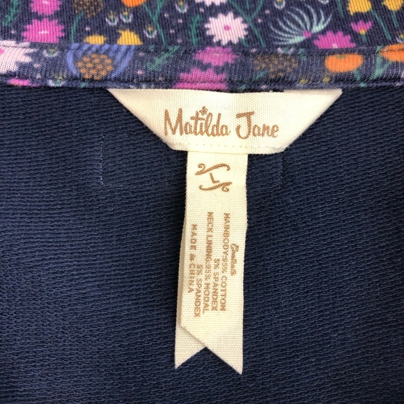 Matilda Jane A Million Little Things Cotton Blend Pockets Zipper Button Jacket L - Picture 12 of 16